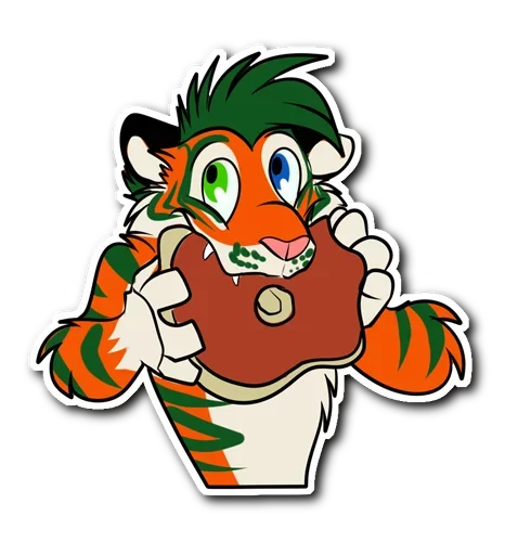 🥩 Стикер «Kiss a Tiger» для Telegram
