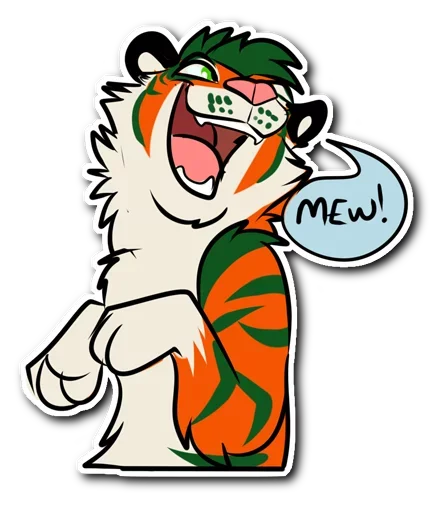 😸 Стикер «Kiss a Tiger» для Telegram