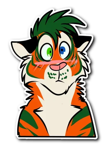 🙄 Стикер «Kiss a Tiger» для Telegram