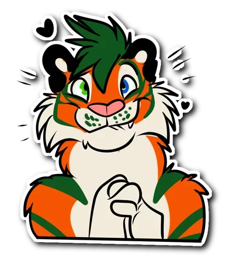 😍 Стикер «Kiss a Tiger» для Telegram