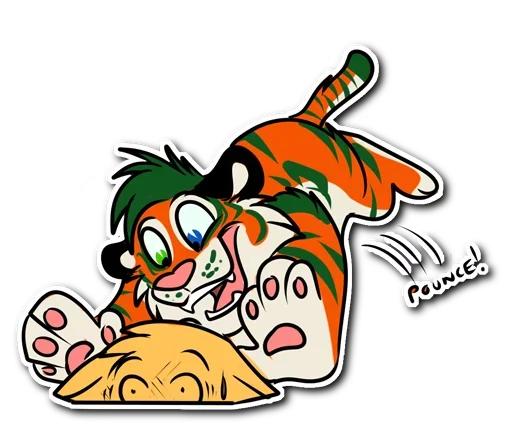 😱 Стикер «Kiss a Tiger» для Telegram