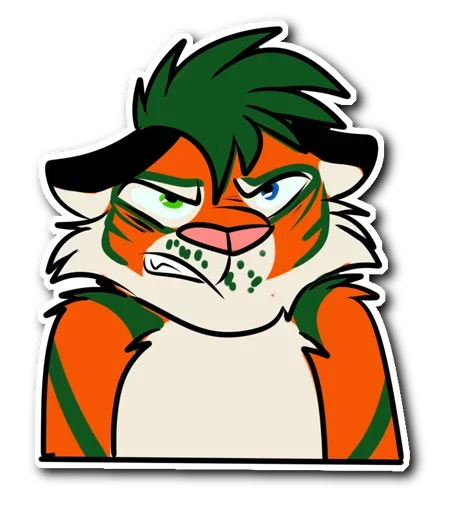 😕 Стикер «Kiss a Tiger» для Telegram