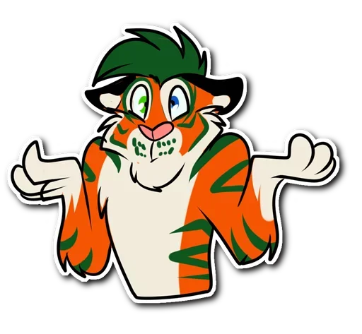 🤷‍♂️ Стикер «Kiss a Tiger» для Telegram