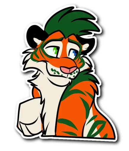 😀 Стикер «Kiss a Tiger» для Telegram