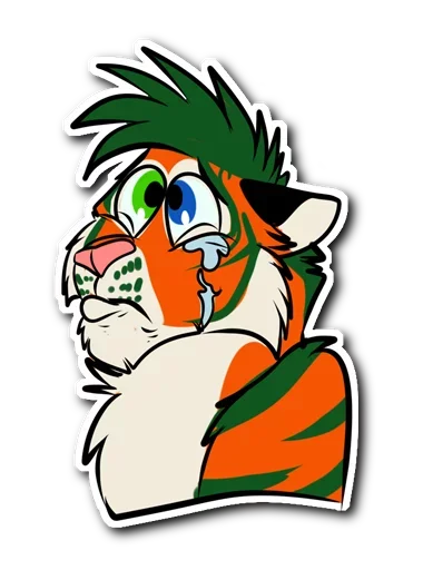 😥 Стикер «Kiss a Tiger» для Telegram