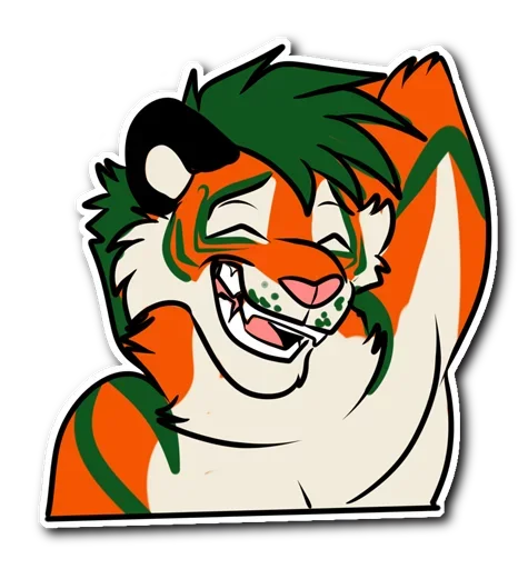 🙂 Стикер «Kiss a Tiger» для Telegram