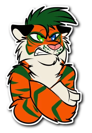 Стикерпак Kiss a Tiger для Telegram