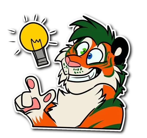 💡 Стикер «Kiss a Tiger» для Telegram