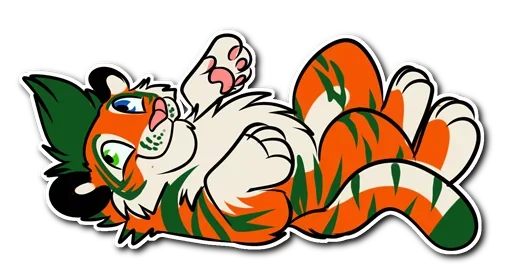 🙂 Стикер «Kiss a Tiger» для Telegram