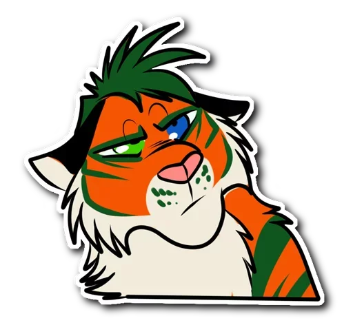 😠 Стикер «Kiss a Tiger» для Telegram