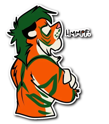 🙅‍♂️ Стикер «Kiss a Tiger» для Telegram