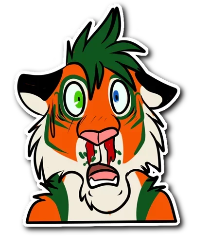 😳 Стикер «Kiss a Tiger» для Telegram