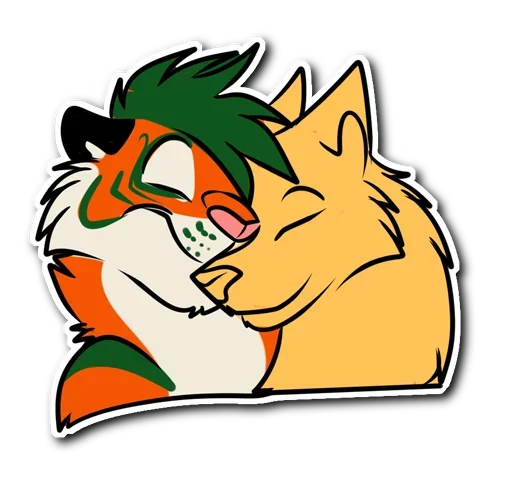 💑 Стикер «Kiss a Tiger» для Telegram