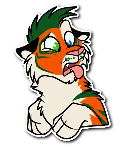 🤢 Стикер «Kiss a Tiger» для Telegram