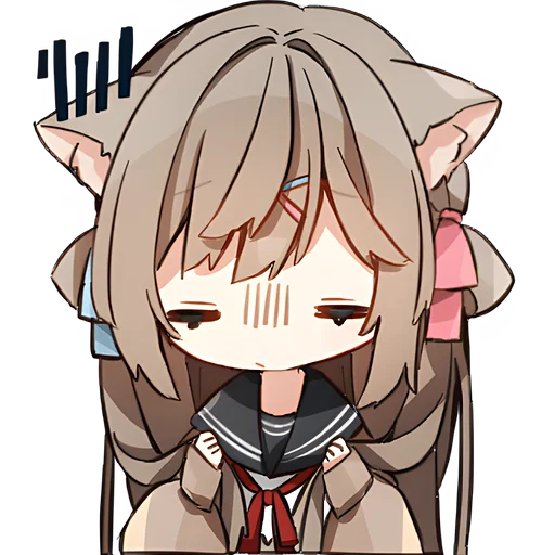 😣 Стикер «Кисуня тян» для Telegram