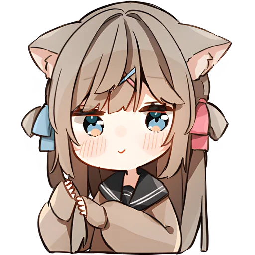 ☺️ Стикер «Кисуня тян» для Telegram