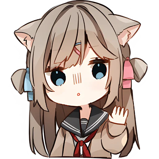 👋 Стикер «Кисуня тян» для Telegram