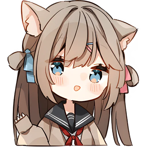 👋 Стикер «Кисуня тян» для Telegram