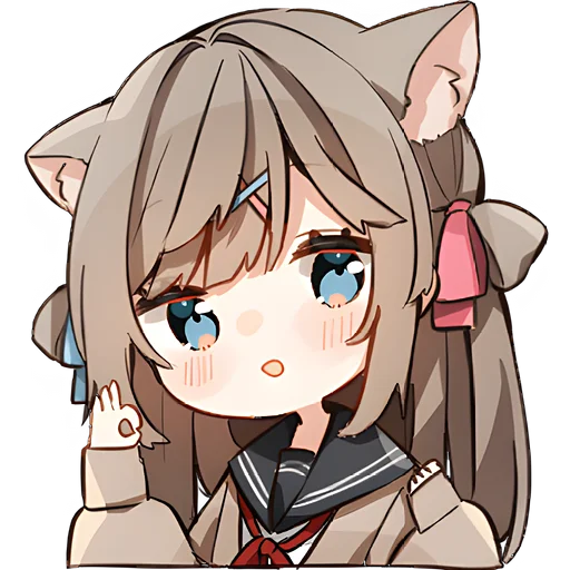 👌 Стикер «Кисуня тян» для Telegram