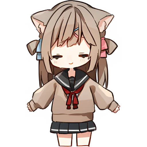 😌 Стикер «Кисуня тян» для Telegram