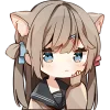 🙁 Эмодзи «Кисуня тян» для Telegram