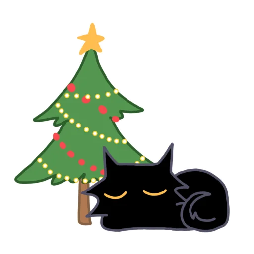 🎄 Стикер «кітики» для Telegram