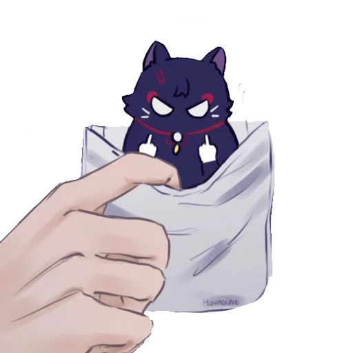 🖕 Стикер «Cat Scaramouche» для Telegram