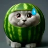 🤩 Эмодзи «кот в арбузе» для Telegram
