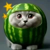 🤩 Эмодзи «кот в арбузе» для Telegram