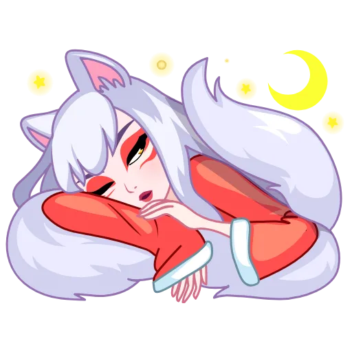😴 Стикер «Kitsune» для Telegram