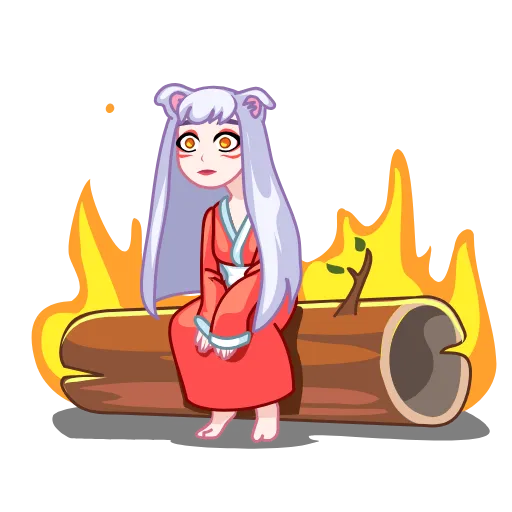 🫥 Стикер «Kitsune» для Telegram