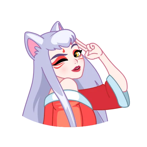 👋 Стикер «Kitsune» для Telegram