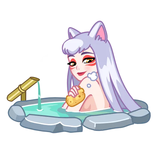 🛀 Стикер «Kitsune» для Telegram