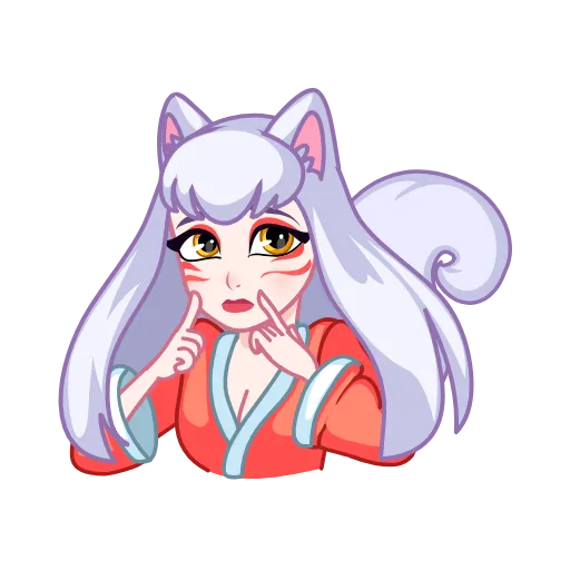 🙏 Стикер «Kitsune» для Telegram