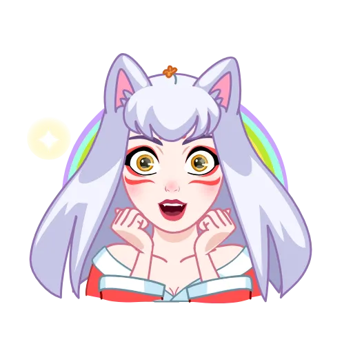🤩 Стикер «Kitsune» для Telegram