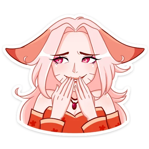 😛 Стикер «Lady Ai Kitsune» для Telegram