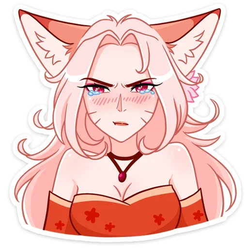 😥 Стикер «Lady Ai Kitsune» для Telegram