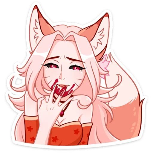🩸 Стикер «Lady Ai Kitsune» для Telegram