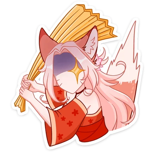 🤬 Стикер «Lady Ai Kitsune» для Telegram