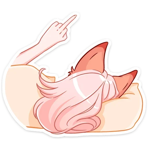 🖕 Стикер «Lady Ai Kitsune» для Telegram