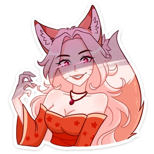 😏 Стикер «Lady Ai Kitsune» для Telegram