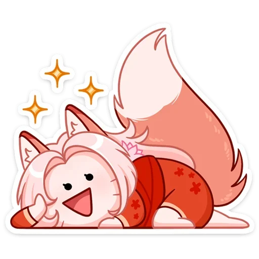 🤩 Стикер «Lady Ai Kitsune» для Telegram