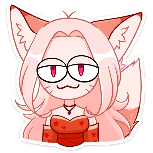😸 Стикер «Lady Ai Kitsune» для Telegram