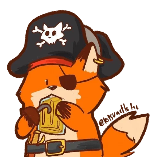 🏴‍☠️ Стикер «Kitsunette Inc.» для Telegram