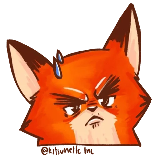 😕 Стикер «Kitsunette Inc.» для Telegram