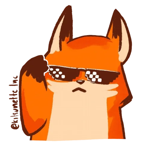 🕶️ Стикер «Kitsunette Inc.» для Telegram