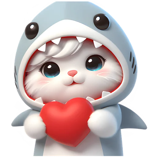 🫶 Стикер «Пушистые акулы» для Telegram