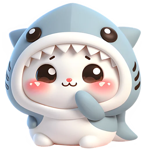 ☺️ Стикер «Пушистые акулы» для Telegram