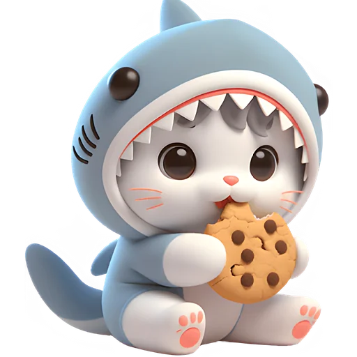 😋 Стикер «Пушистые акулы» для Telegram