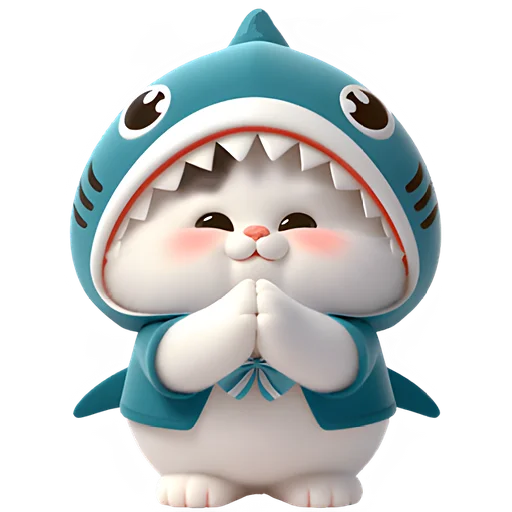 😇 Стикер «Пушистые акулы» для Telegram